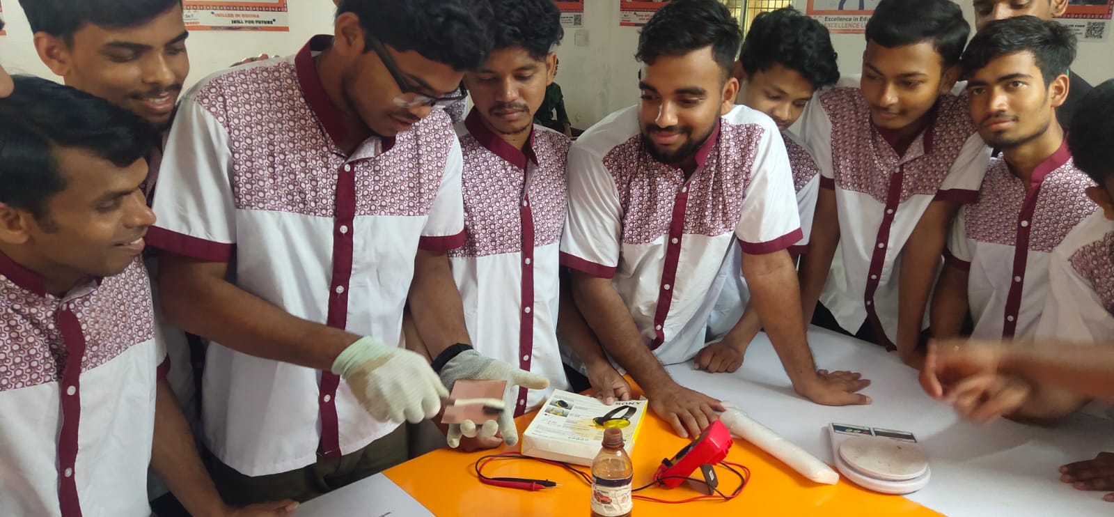 Students taking part in practical training