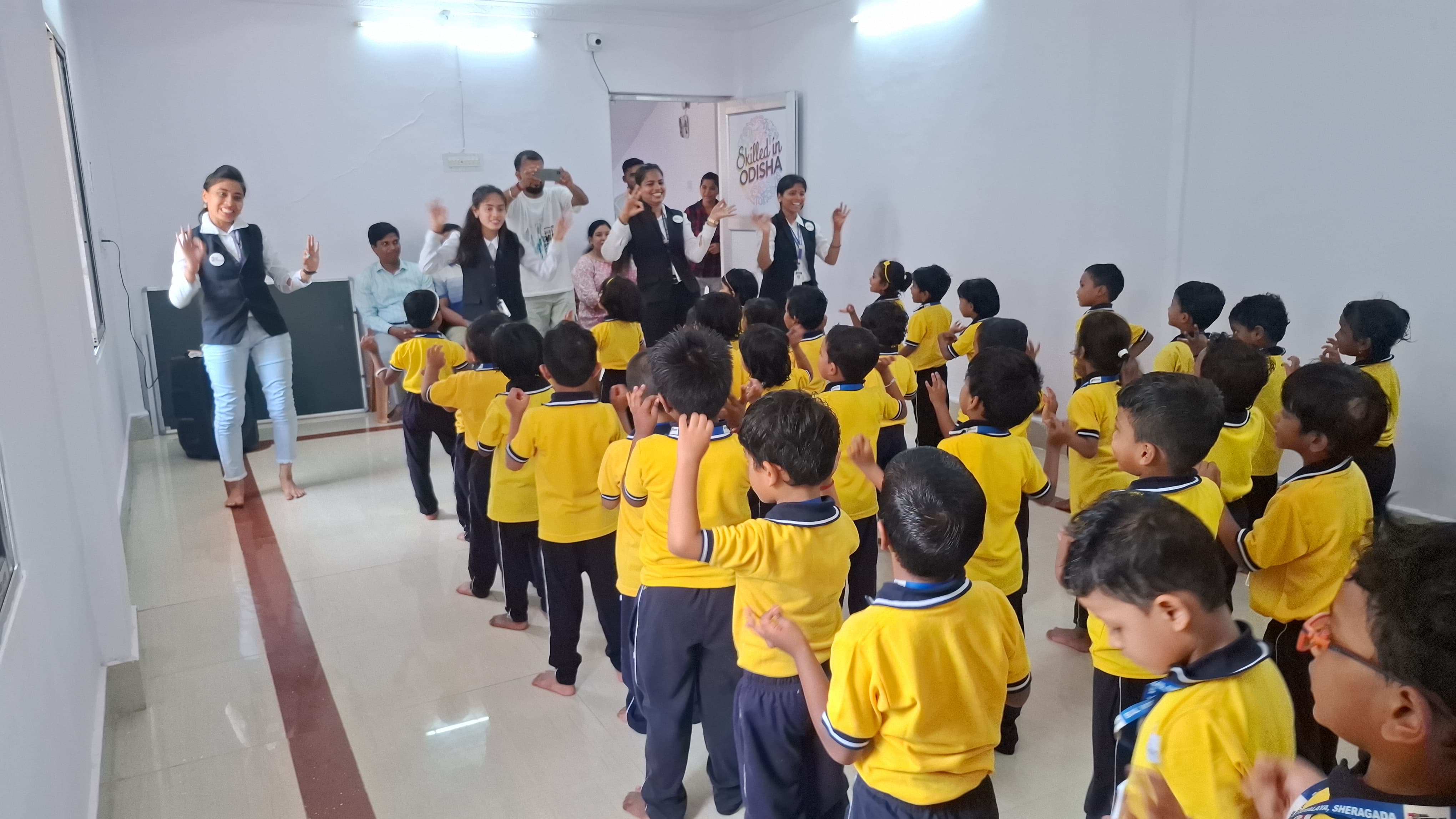 Bal Vidyalaya children taking part in an interactive classroom activity